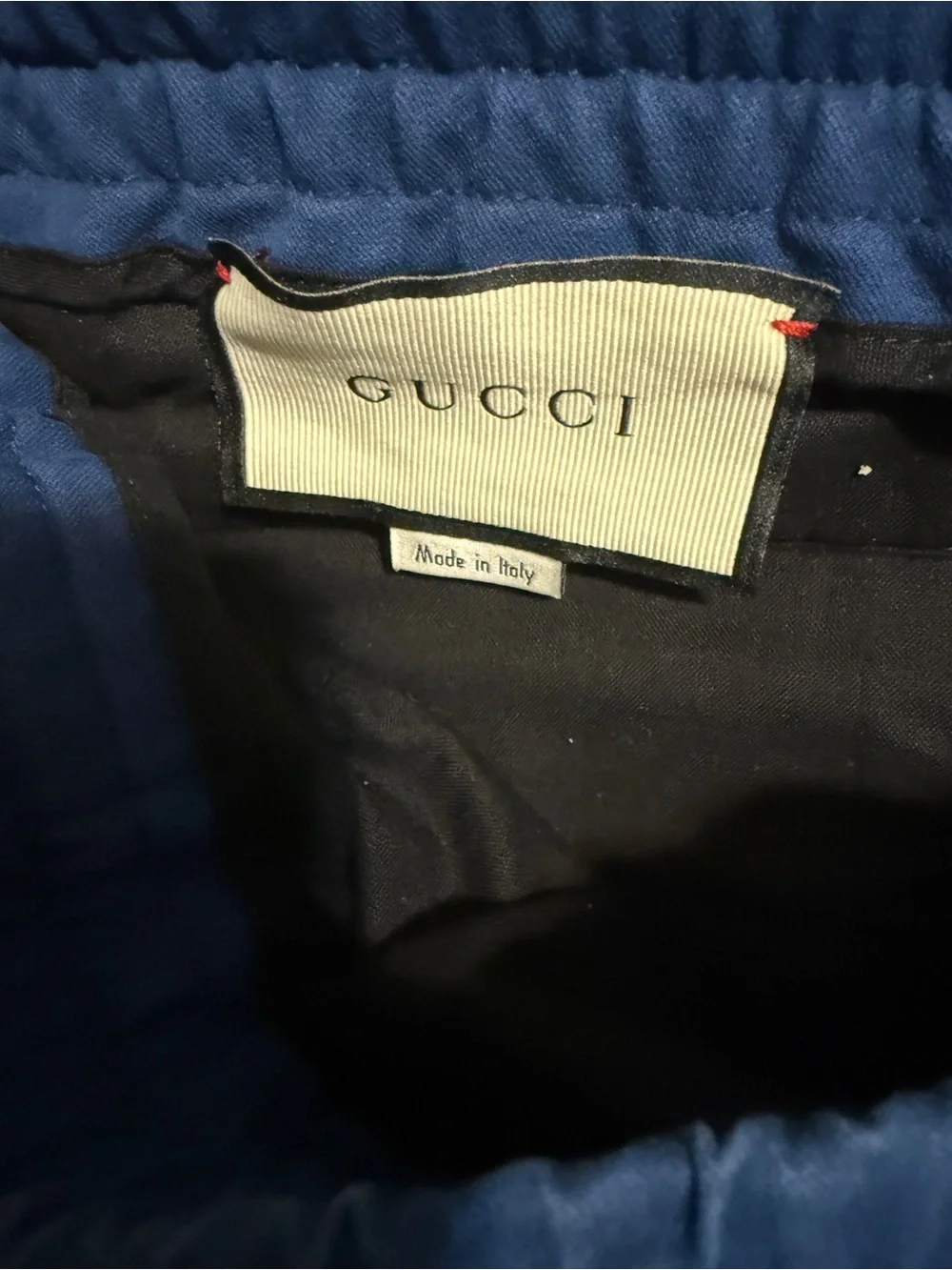 Gucci Men's Royal Blue Drawstring Joggers